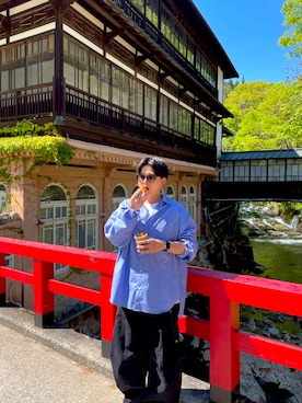 「Java（ジャバ）のアイテム（パンツ）」を使った、ともきさん（メンズ・174cm）の春コーディネート
