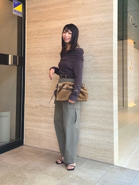 「カーゴパンツコーデ」｜ranranさん（レディース・163cm）の夏コーディネート