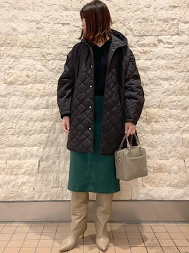「pelleterno（ペレテルノ）のアイテム（ブーツ）」を使った、ranranさん（レディース・163cm）の秋コーディネート