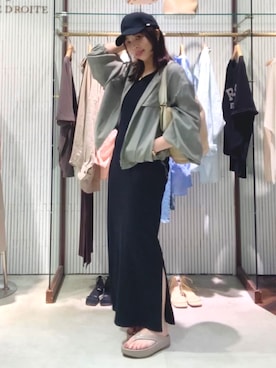 「アイテム（ブルゾン）」を使った、ranranさん（レディース・163cm）の夏コーディネート