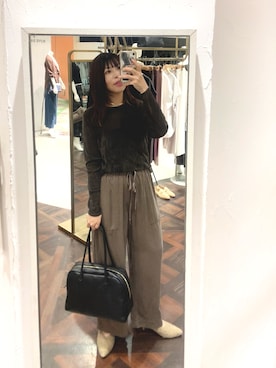 「RIVE DROITE（リヴドロワ）の【シーズンムードを高める】ボアミュール（その他シューズ）」を使った、ranranさん（レディース・163cm）の夏コーディネート