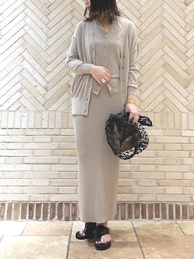 「PHILIPPE AUDIBERT（フィリップ オーディベール）のアイテム（バングル/リストバンド）」を使った、ranranさん（レディース・163cm）の春コーディネート