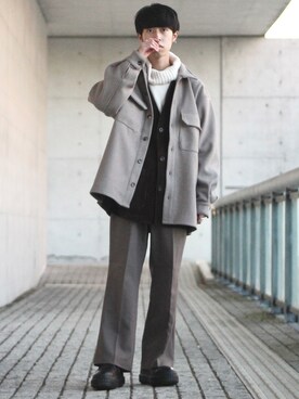 「アイテム（ピアス（片耳用））」を使った、Mottyさん（メンズ・167cm・20代）の秋コーディネート