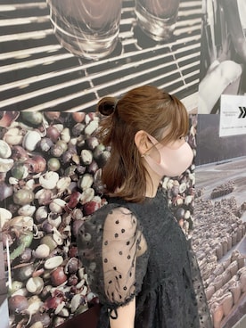 「ZARA（ザラ）のアイテム（ワンピース、ブラック系）」を使った、はるなさん（レディース・158cm）の夏コーディネート