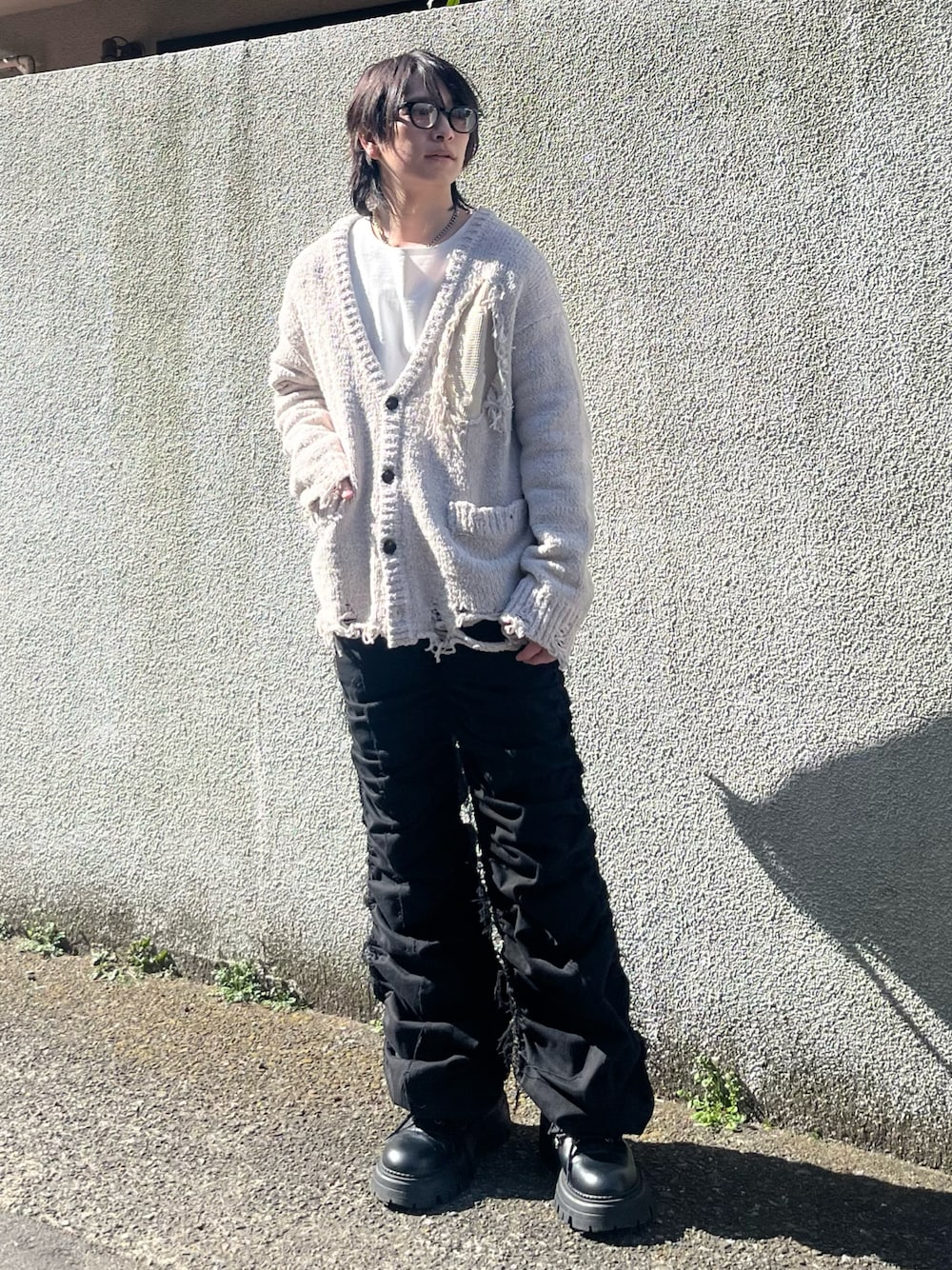 GRANCY】Shirred Damage design Cotton Pants / シャーリングダメージ