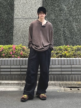 「MASU（エムエーエスユー）のアイテム」を使った、Kanataさん（メンズ・167cm）の春コーディネート