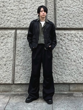 「GRANCY（グランシー）のアイテム（スラックス）」を使った、Kanataさん（メンズ・167cm）の春コーディネート