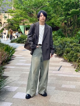 「GRANCY（グランシー）のアイテム（パンツ）」を使った、Kanataさん（メンズ・167cm）の春コーディネート