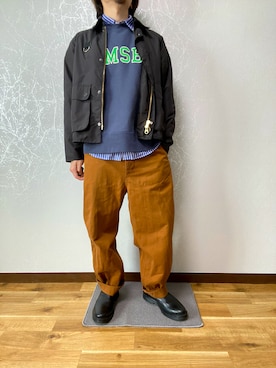 「BEAMS BOY（ビームスボーイ）のアイテム（スウェット）」を使った、YUさん（メンズ・169cm）の秋コーディネート