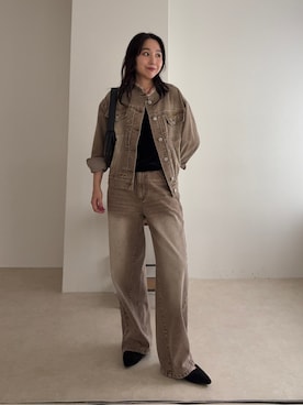 「アイテム（デニムジャケット）」を使った、ひかりさん（レディース・156cm）の夏コーディネート