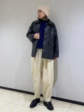 「メンズライクコーデ」｜「アイテム（ブルゾン）」を使った、ひかりさん（レディース・156cm）の秋コーディネート