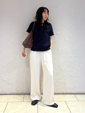 「ネイビーコーデ」｜ひかりさん（レディース・156cm）の夏コーディネート