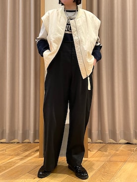 「ベストコーデ」｜「アイテム（オールインワン・サロペット）」を使った、ひかりさん（レディース・156cm）の冬コーディネート