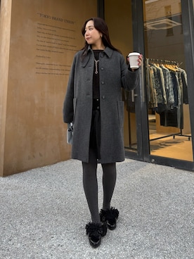 「アイテム（ダッフルコート）」を使った、ひかりさん（レディース・156cm）の秋コーディネート