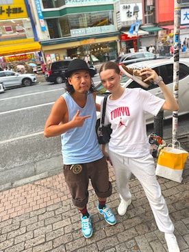 「アイテム（コインケース）」を使った、Keitaさん（メンズ・175cm）の夏コーディネート