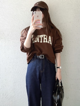 「DHOLIC（ディーホリック）のアイテム」を使った、コマさんさん（レディース・154cm）の秋コーディネート