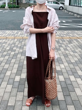 「sakishimatokyo（サキシマトーキョー）のアイテム（ワンピース/ドレス）」を使った、コマさんさん（レディース・154cm）の夏コーディネート
