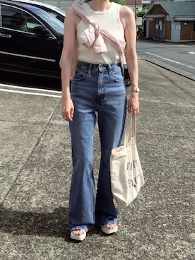 「GOOD ROCK SPEED（グッドロックスピード）のアイテム（バッグ）」を使った、コマさんさん（レディース・154cm）の夏コーディネート