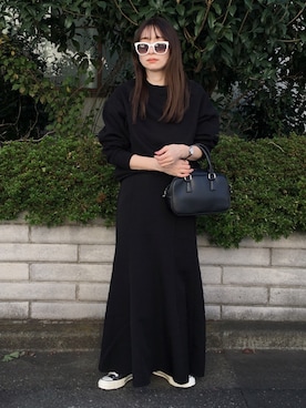 「ct70」｜「アイテム（スウェット）」を使った、コマさんさん（レディース・154cm）の秋コーディネート