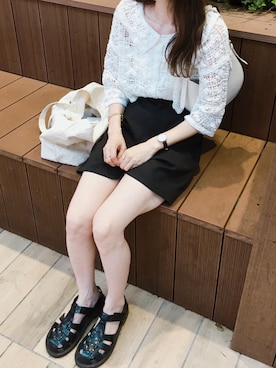 「GRL（グレイル）のアイテム（ブレスレット）」を使った、コマさんさん（レディース・154cm）の夏コーディネート
