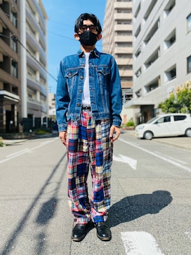 「Zoff（ゾフ）のアイテム」を使った、sakuさん（メンズ・168cm）の春コーディネート