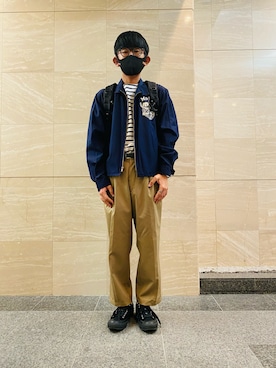 「Champion（チャンピオン）のアイテム（ブルゾン）」を使った、sakuさん（メンズ・168cm）の秋コーディネート