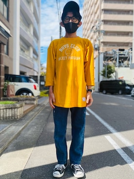 「アイテム（デジタル腕時計）」を使った、sakuさん（メンズ・168cm）の秋コーディネート