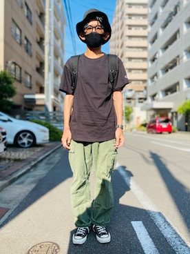 「アイテム（デジタル腕時計）」を使った、sakuさん（メンズ・168cm）の秋コーディネート