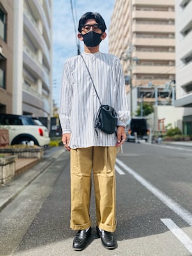 「アイテム（リング）」を使った、sakuさん（メンズ・168cm）の秋コーディネート