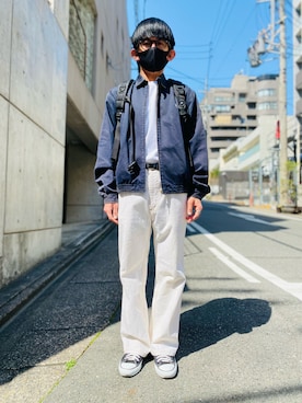 「アイテム（その他アウター）」を使った、sakuさん（メンズ・168cm）の春コーディネート