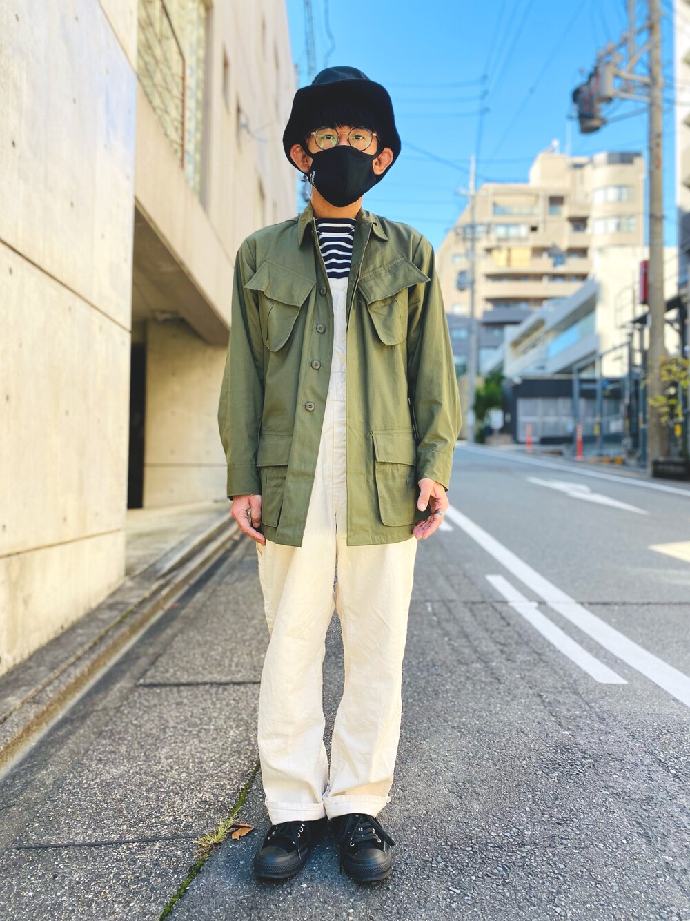 OSHKOSHのサロペット/オーバーオール（ホワイト系）を使ったメンズ人気