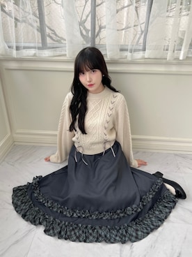 「アイテム（バレエシューズ）」を使った、F i.n.tさん（レディース・157cm）の秋コーディネート