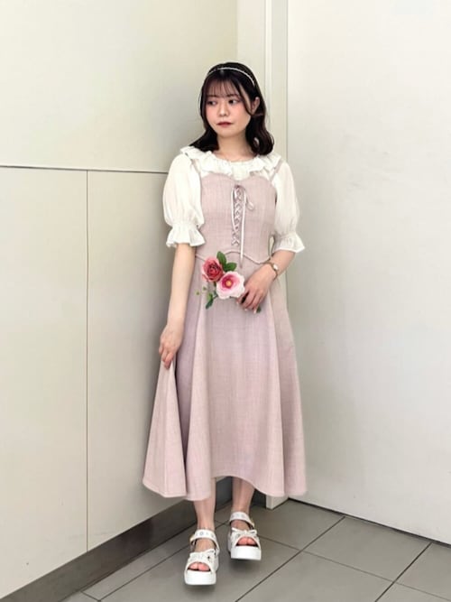 ブーケ刺繍オフショルブラウス 夏服（Tシャツ/カットソー）｜an