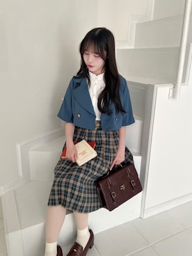 「アイテム（セットアップ）」を使った、F i.n.tさん（レディース・157cm）の夏コーディネート