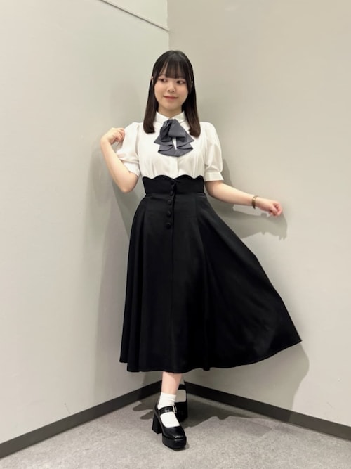 セール】ドレープタイ付きシャツ【新色追加】取り外し可/ fint