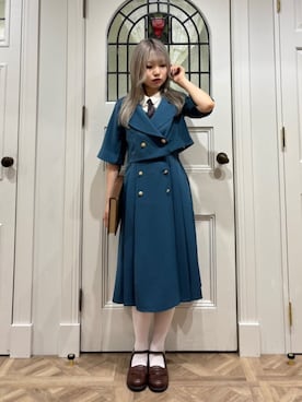 「F i.n.t（フィント）のタータンチェックネクタイ付きシャツ（Tシャツ/カットソー）」を使った、F i.n.tさん（レディース・155cm）の夏コーディネート