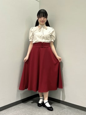 「レトロ」｜「アイテム（レインシューズ）」を使った、F i.n.tさん（レディース・153cm）の夏コーディネート