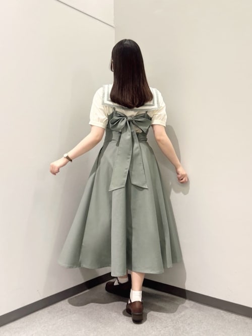 セール】レースライン使いセーラーブラウス 夏服（シャツ