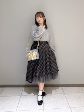 「アイテム（バレエシューズ）」を使った、F i.n.tさん（レディース・155cm）の秋コーディネート