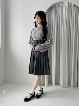 「アイテム（バレエシューズ）」を使った、F i.n.tさん（レディース・157cm）の秋コーディネート