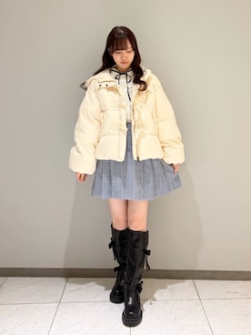 「アイテム（ダウンジャケット/コート）」を使った、F i.n.tさん（レディース・156cm）の秋コーディネート