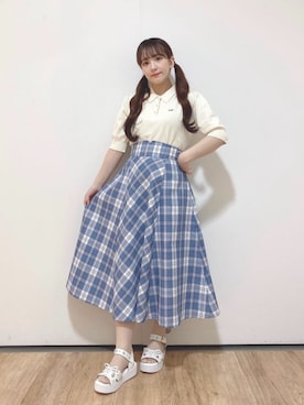 「アイテム（ポロシャツ）」を使った、F i.n.tさん（レディース・150cm）の夏コーディネート