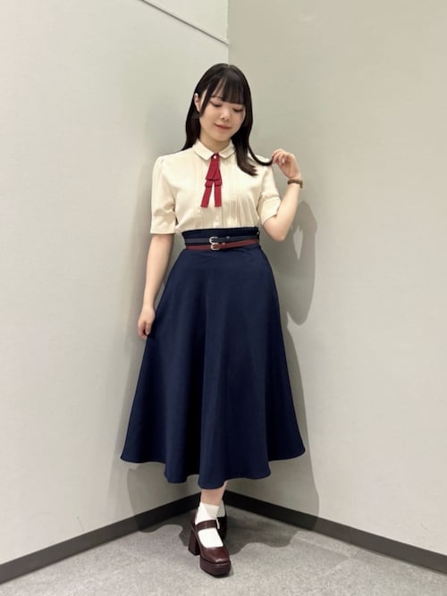 多重リボンタイ付き5分袖ブラウス（シャツ/ブラウス）｜an