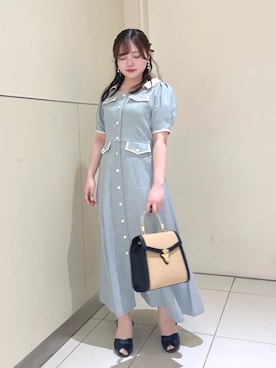 「マリン」｜「アイテム（ワンピース/ドレス）」を使った、F i.n.tさん（レディース・149cm）の夏コーディネート