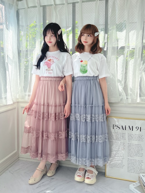 クリームソーダプリントブラウス クリームソーダ（CREAM SODA） ◇CS 楽器柄プリント長袖シャツ