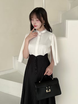 「アイテム（デニムスカート）」を使った、F i.n.tさん（レディース・157cm）の夏コーディネート