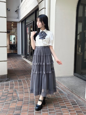 「グレー」｜「アイテム（パンプス）」を使った、F i.n.tさん（レディース・157cm）の夏コーディネート