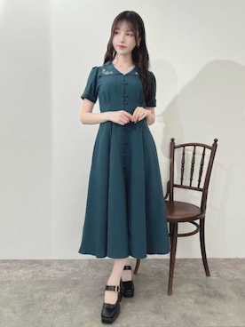 「刺繍」｜F i.n.tさん（レディース・157cm）の夏コーディネート