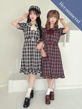 「アイテム（ハンチング/ベレー帽）」を使った、F i.n.tさん（レディース・157cm）の秋コーディネート