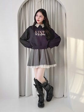 「F i.n.t（フィント）のアイテム」を使った、F i.n.tさん（レディース・157cm）の冬コーディネート